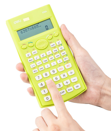 Калькулятор научный Deli E1710A/GRN зеленый 10+2-разр.