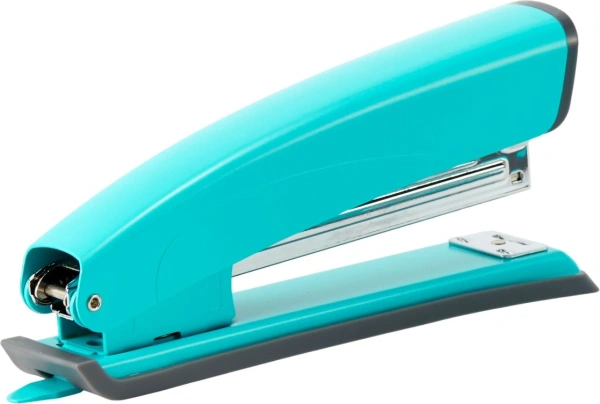 Степлер Kw-Trio 055C4BLUE 24/6 26/6 (20листов) встроенный антистеплер голубой 100скоб металл/пластик