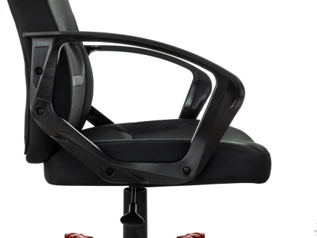 Кресло игровое Zombie 100 черный ткань/эко.кожа крестов. пластик