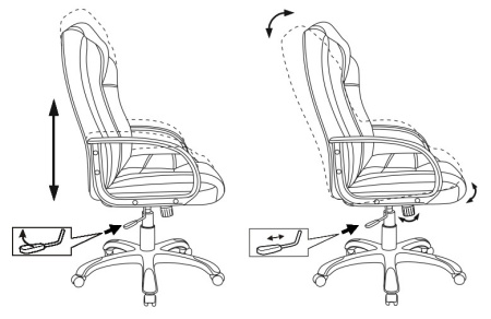 Кресло руководителя Бюрократ CH-839 черный Leather Black эко.кожа крестов. пластик
