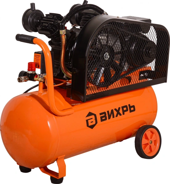 Компрессор поршневой Вихрь КМП-400/50Р масляный 400л/мин 50л 2500Вт оранжевый/черный