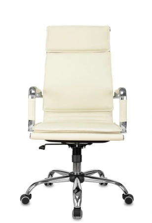 Кресло руководителя Бюрократ Ch-993 слоновая кость эко.кожа крестов. металл хром