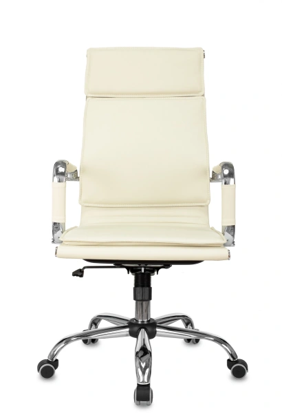 Кресло руководителя Бюрократ Ch-993 слоновая кость эко.кожа крестов. металл хром