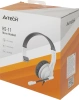 Наушники с микрофоном A4Tech HS-11 черный/белый 2м накладные оголовье (HS-11/3.5MM PLUG/BLACK+WHITE)
