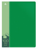 Папка с 100 прозр.вклад. Бюрократ -BPVN100GRN A4 пластик 0.8мм торц.карм с бум. встав зеленый