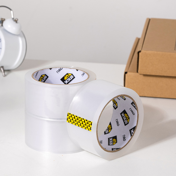 Клейкая лента упаковочная Deli EA319 прозрачная шир.48мм дл.91.5м (упак.:6шт)