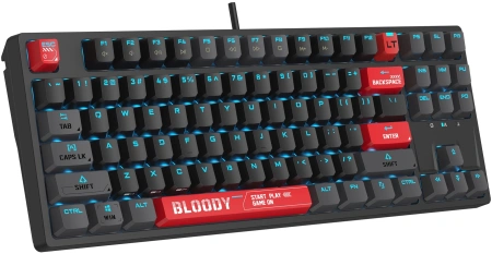 Клавиатура A4Tech Bloody AT87 механическая черный/красный USB for gamer LED (AT87)