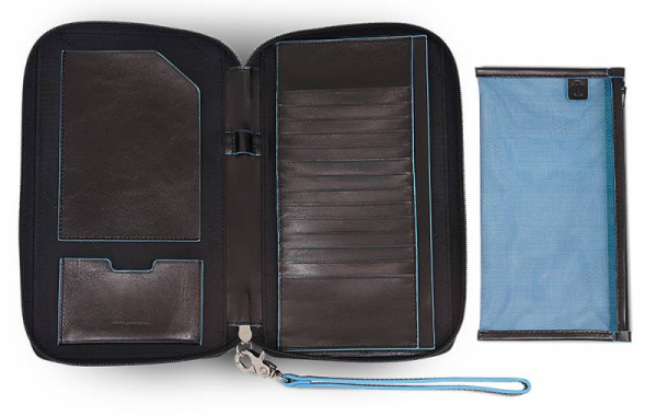 Мультипортмоне Piquadro Blue Square PP3246B2/N черный натур.кожа