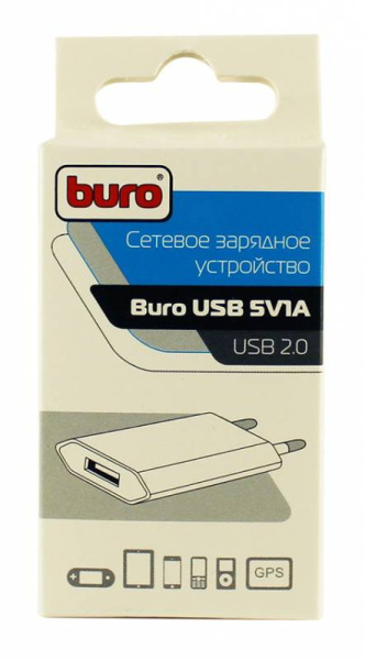 Сетевое зар./устр. Buro TJ-164b 5W 1A USB универсальное черный