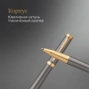 Ручка роллер Parker Ingenuity Grey Core GT (2213727) F черн. черн. подар.кор.