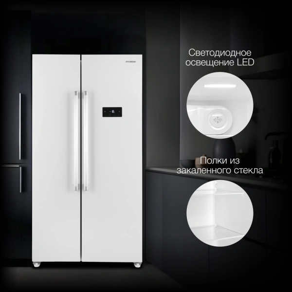 Холодильник Hyundai CS55023F 2-хкамерн. белый (CS55023F БЕЛЫЙ)