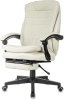 Кресло руководителя Бюрократ T-9950MSG-F слоновая кость эко.кожа крестов. пластик подст.для ног