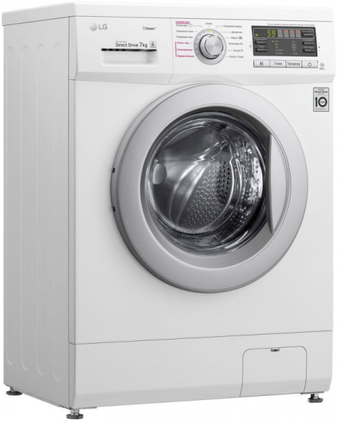 Стиральная машина LG F1296HDS1 класс: A загр.фронтальная макс.:7кг белый инвертер