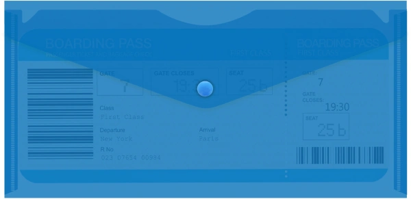 Конверт на кнопке Бюрократ -PK805ABLU пластик 0.18мм синий TRAVEL формат