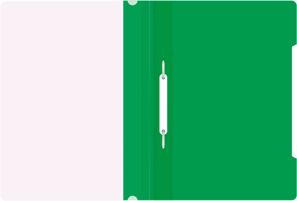 Папка-скоросшиватель Бюрократ -PS20GRN A4 прозрач.верх.лист пластик зеленый 0.12/0.16