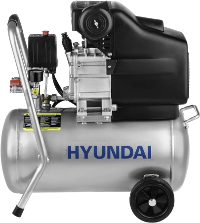 Компрессор поршневой Hyundai HYC 23224LMS масляный 130л/мин 24л 1500Вт серебристый/черный