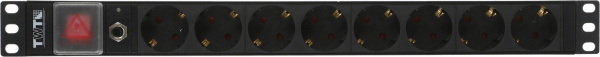 Блок распределения питания Lanmaster TWT-PDU19-10A8P гор.размещ. 8xSchuko базовые 10A
