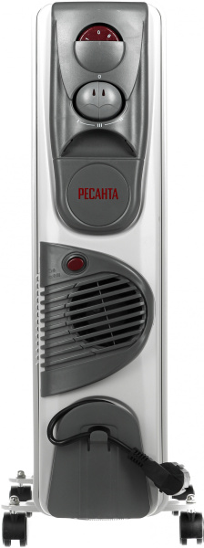 Радиатор масляный Ресанта ОМ-9АВ 2400Вт белый