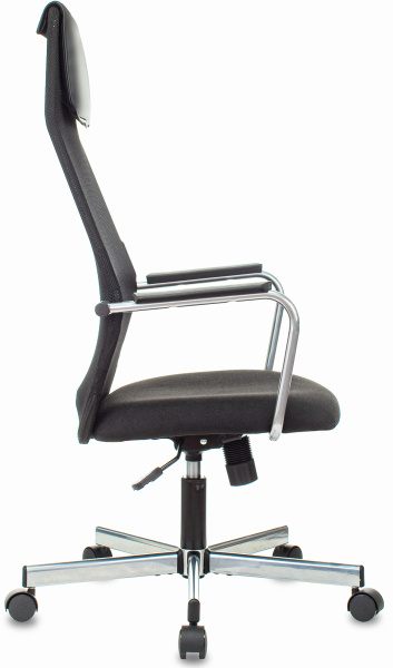 Кресло Бюрократ KB-5M черный TW-01 3C11 сетка/ткань с подголов. крестов. металл хром