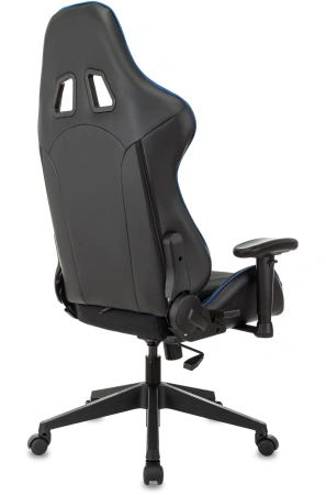 Кресло игровое Zombie VIKING 4 AERO черный/синий текстиль/эко.кожа с подголов. крестов. пластик