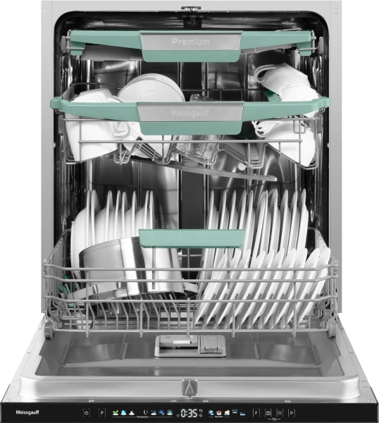 Посудомоечная машина встраив. Weissgauff BDW 6140 Real Touch DC Inverter Timer Floor полноразмерная инвертер