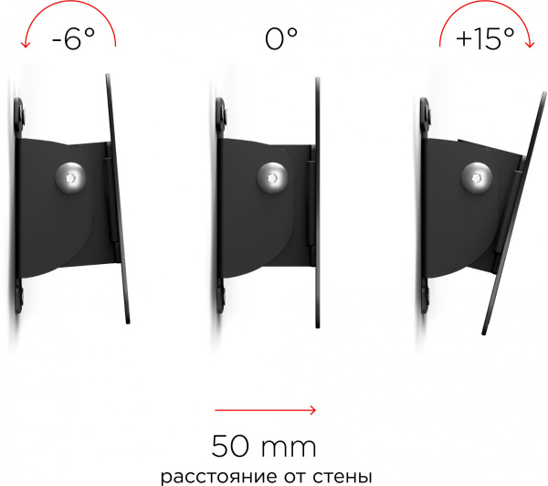 Кронштейн для телевизора Holder LCDS-5002 металлик 10"-26" макс.25кг настенный наклон