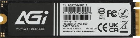 Накопитель SSD AGi PCIe 4.0 x4 2TB AGI2T0G43AI818 M.2 2280