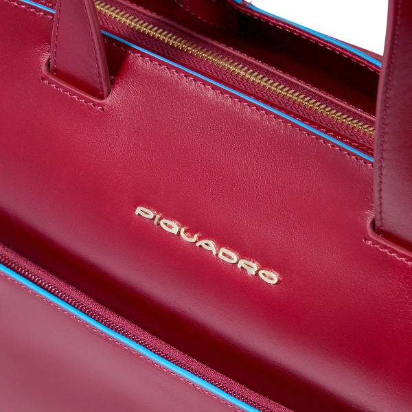 Деловая сумка женская Piquadro Blue Square BD6680B2/R с отделением для ноутбука красный натур.кожа