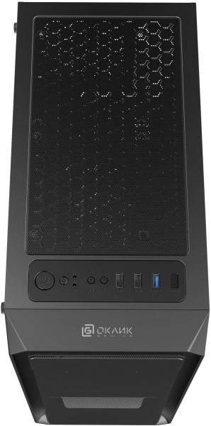 Корпус Оклик OCC-MD301 черный без БП ATX 6x120mm 2xUSB2.0 1xUSB3.0 audio bott PSU