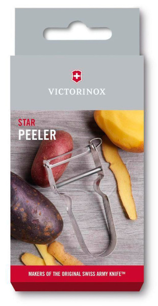 Овощечистка для овощей и фруктов Victorinox Star серебристый карт.кор. (6.0912)
