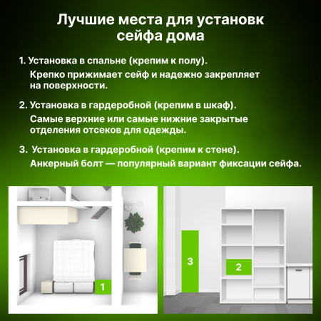 Сейф мебельный Cactus CS-SF-K18L 170x260x230мм ключевой