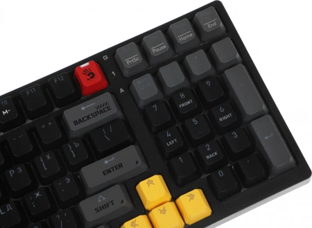 Клавиатура A4Tech Bloody S98 Sports Lime BLMS Plus механическая желтый/серый USB for gamer LED (S98