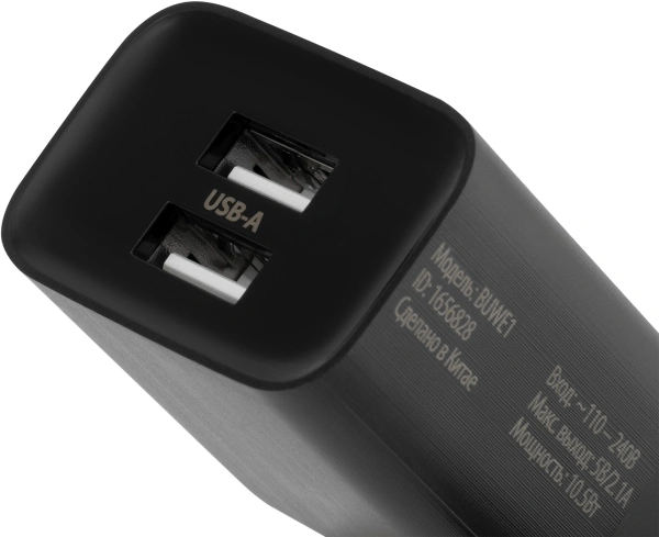 Сетевое зар./устр. Buro BUWE1 10.5W 2.1A 2xUSB универсальное черный (BUWE10S200BK)