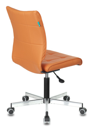 Кресло Бюрократ CH-330M оранжевый Orion-20 эко.кожа крестов. металл хром