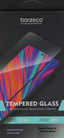 Защитное стекло для экрана BoraSCO прозрачный для Apple iPhone 16 2.5D антиблик. (73685)