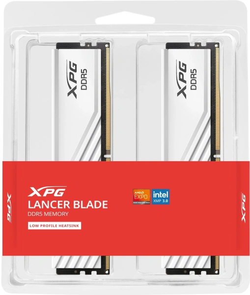Память DDR5 2x16GB 6000MHz A-Data AX5U6000C3016G-DTLABWH XPG Lancer RTL PC5-48000 CL30 DIMM 288-pin 1.35В kit dual rank с радиатором Ret