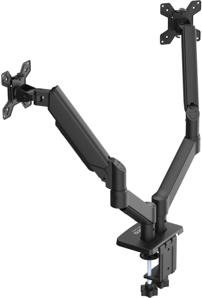 Кронштейн для мониторов ЖК Buro BU-M12 черный 17"-32" макс.10кг крепление к столешнице поворот и нак