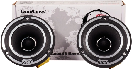 Колонки автомобильные Kicx LL 38 (без решетки) 90Вт 104дБ 4Ом 2.5см (1дюйм) (ком.:2кол.) широкополосные однополосные