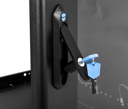 Шкаф коммутационный ЦМО (ШРН-12.350-9005) настенный 12U 600x359мм пер.дв.стекл 200кг черный 300мм 180град.