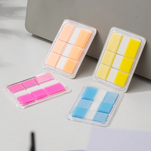 Закладки самокл. пластиковые Deli EA120 1цв.в упак. 60лист ассорти (упак.:3шт)