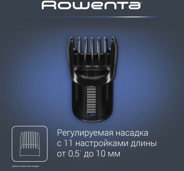 Триммер Rowenta TN2801F4 черный (насадок в компл:1шт)