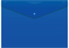Конверт на кнопке Бюрократ -PK803ANBLU A4 непрозрачный пластик 0.18мм синий