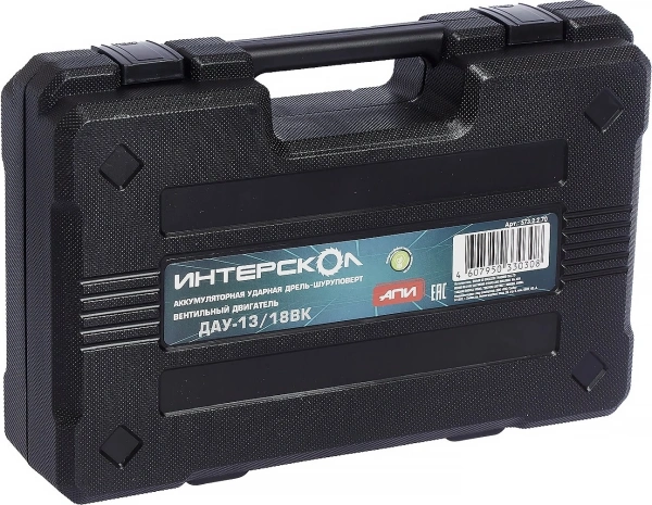 Дрель-шуруповерт Интерскол ДАУ-13/18В (без АКБ и ЗУ) аккум. патрон:быстрозажимной (кейс в комплекте)