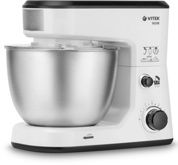 Кухонная машина Vitek VT-1438 планетар.вращ. 900Вт белый
