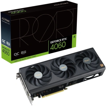 Видеокарта Asus PCI-E 4.0 PROART-RTX4060-O8G NV RTX4060 8Gb 128bit GDDR6 2550/17000/HDMIx1/DPx3/HDCP