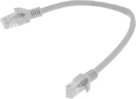 Патч-корд PP6U-0.25M 10000G UTP 4 пары cat6 CCA molded 0.25м серый RJ-45 (m)-RJ-45 (m)
