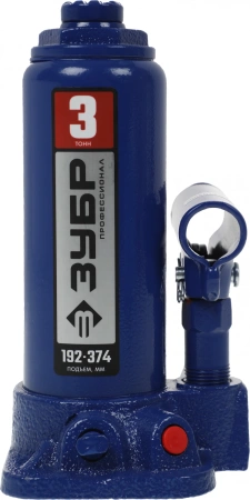 Домкрат Зубр Профессионал 43060-3_z01 бутылочный гидравлический синий/черный