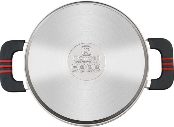 Кастрюля Rondell Stripes RDS-1636 1.2л. d=16см (с крышкой) стальной