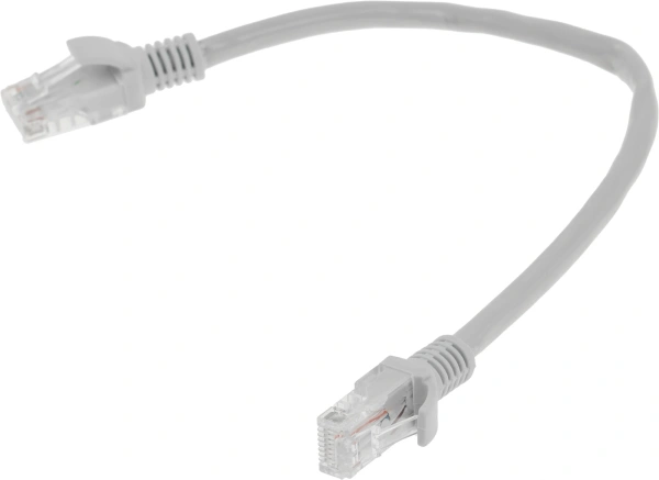 Патч-корд PP6U-0.25M 10000G UTP 4 пары cat6 CCA molded 0.25м серый RJ-45 (m)-RJ-45 (m)
