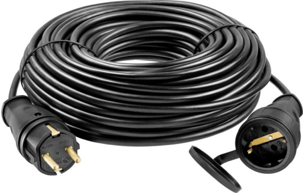 Удлинитель силовой Stayer 55026-30 3x1.5кв.мм 1розет. 30м КГ без катушки черный